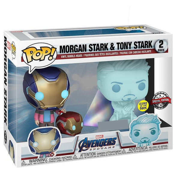 Avengers Endgame: Morgan Stark & Tony Stark 2 Pack Funko Pop (Special Edition Glow In The Dark)