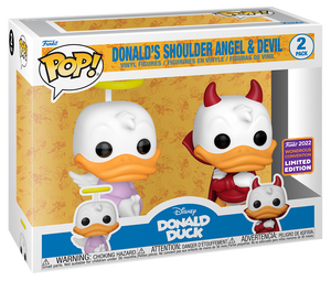 Disney: Donald's Shoulder Angel & Devil Funko Pop! 2 Pack (Wondrous Convention Limited Edition 2022)